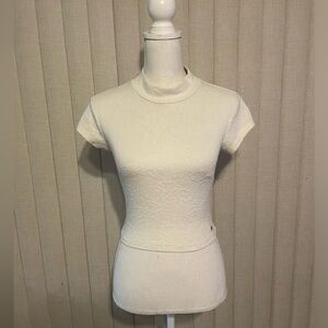 Guess White Crop Top Size Small